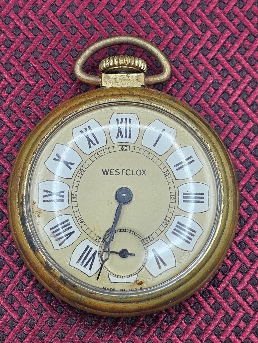 Vintage Westclox Pocket Watch with Roman Numerals